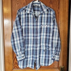 Vintage 90's GUESS Plaid Zip Up Grunge Style Flannel